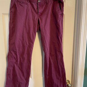 Old Navy Burgundy Low-Rise Flare Pants | Size 8 | Mid-2000s